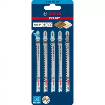 Bosch 2 608 900 558 siaurapjūklio / slankiojo pjūklo / atgręžiamojo pjūklo peiliukas Siaurapjūklo peiliukas Daug anglies turintis plienas (HCS) 5 vnt.