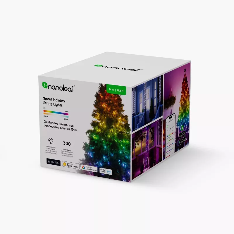 Protingas šviesos kaspinas Nanoleaf 24m 300 LED 18W 16M+