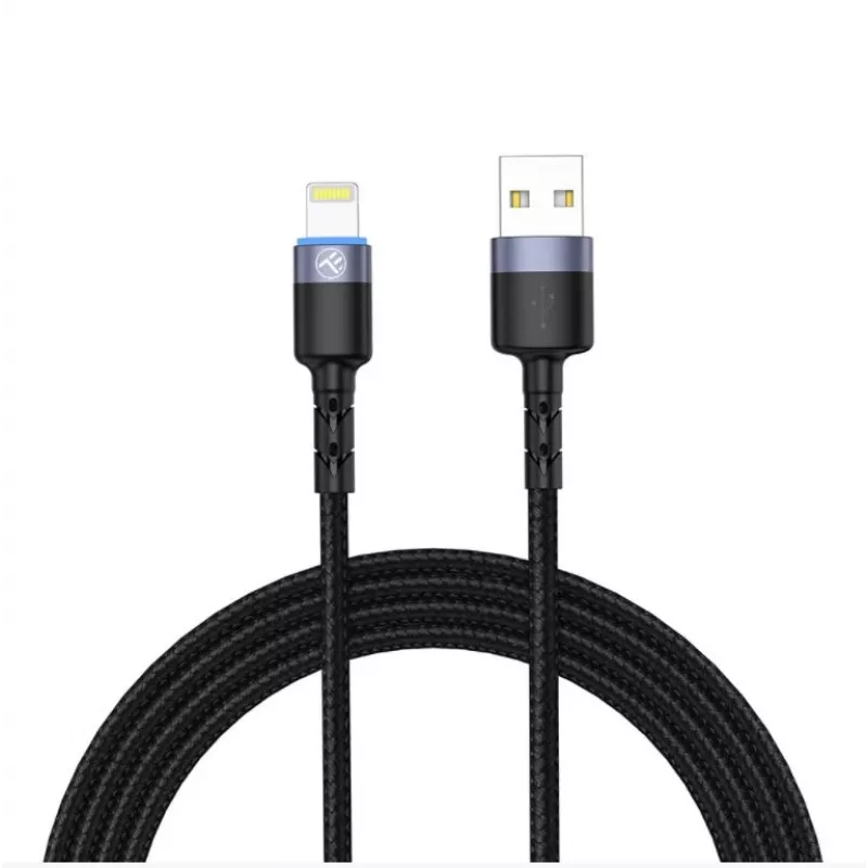 USB į Lightning duomenų laidas Tellur 1,2 m nailono pynė juodas