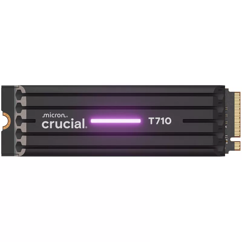 SSD CRUCIAL T710 4 TB M.2 PCIe 5.0 NVMe — 4000 GB, skaitymo sparta 14500 MB/s, rašymo sparta 13800 MB/s