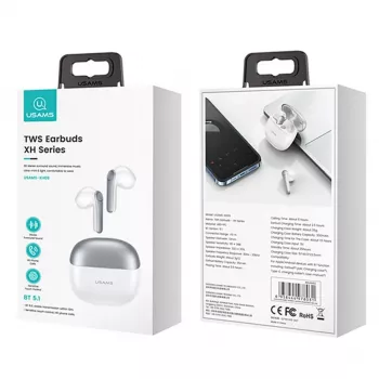 Ausinės USAMS TWSXH Series Dual Mic Wireless mėlynos / mėlynos BHUXH03