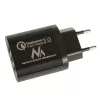 USB sieninis įkroviklis MACLEAN MCE479B — 3 USB prievadai, 18 W bendra galia, kompaktiškas