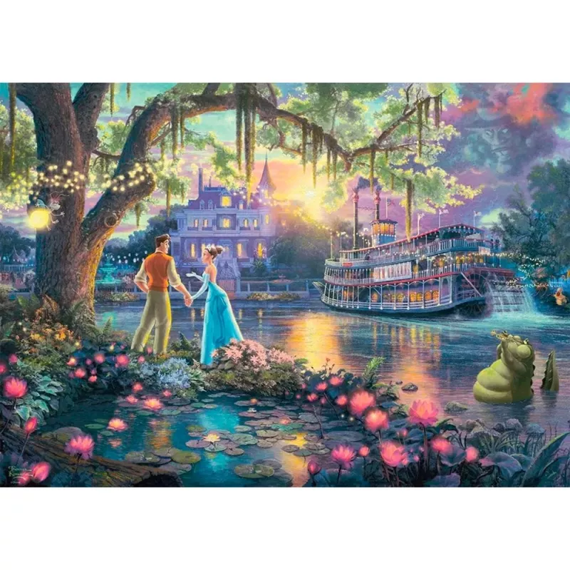 Thomas Kinkade Studios: Disney Dreams Collection - Die Prinzessin and der Frosch, 1000 dalių dėlionė