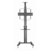 Ant grindų statomas televizoriaus stovas Gembird TVS-70T-02 37–70 colių ekranams, maks. 70 kg, VESA 200x200–600x400, pakreipimas ±5°/−12°, reguliuojamas aukštis, ratukai, kabelių valdymas