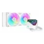 Vandens aušintuvas DeepCool LT240 White — 240 mm radiatorius, 2x 120 mm PWM ventiliatoriai (600–2400 RPM), 41 cm vamzdeliai, LGA1150