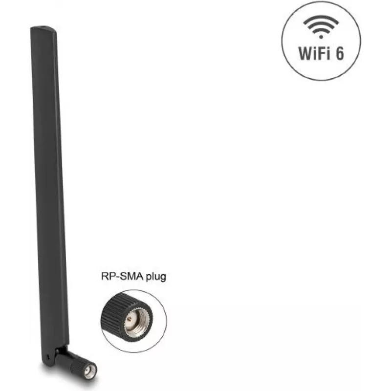 Daugiakryptė antena DeLOCK 90677 6 dBi RP-SMA 2.4-5.875 GHz