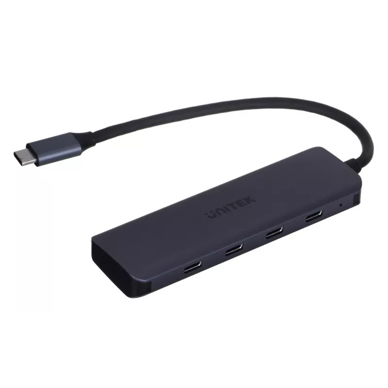 UNITEK uHUB Q4 USB šakotuvas Type-C 5000 Mbit/s Pilka