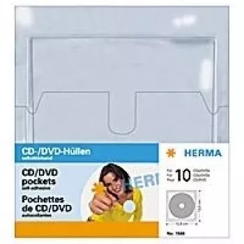Įmautė HERMA CD/DVD kišenėms 129x130 mm 10 kišenių