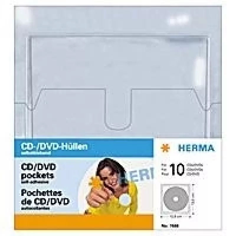 Įmautė HERMA CD/DVD kišenėms 129x130 mm 10 kišenių