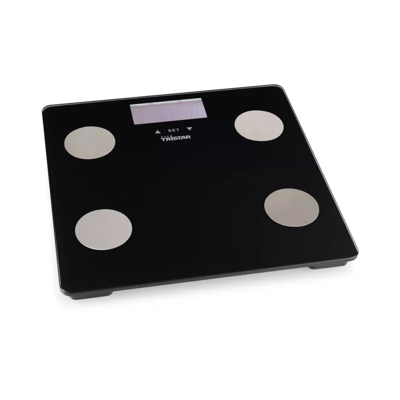 Asmeninės svarstyklės Tristar WG-2442 — skaitmeninės vonios svarstyklės, maks. 150 kg, 100 g tikslumas, KMI, juodos