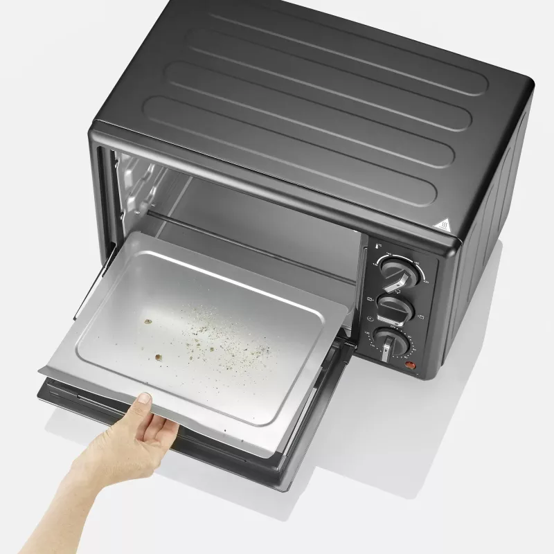 Elektrinė mini krosnelė SEVERIN TO 2078 — 20 l talpa, 1600 W, juoda, pastatoma