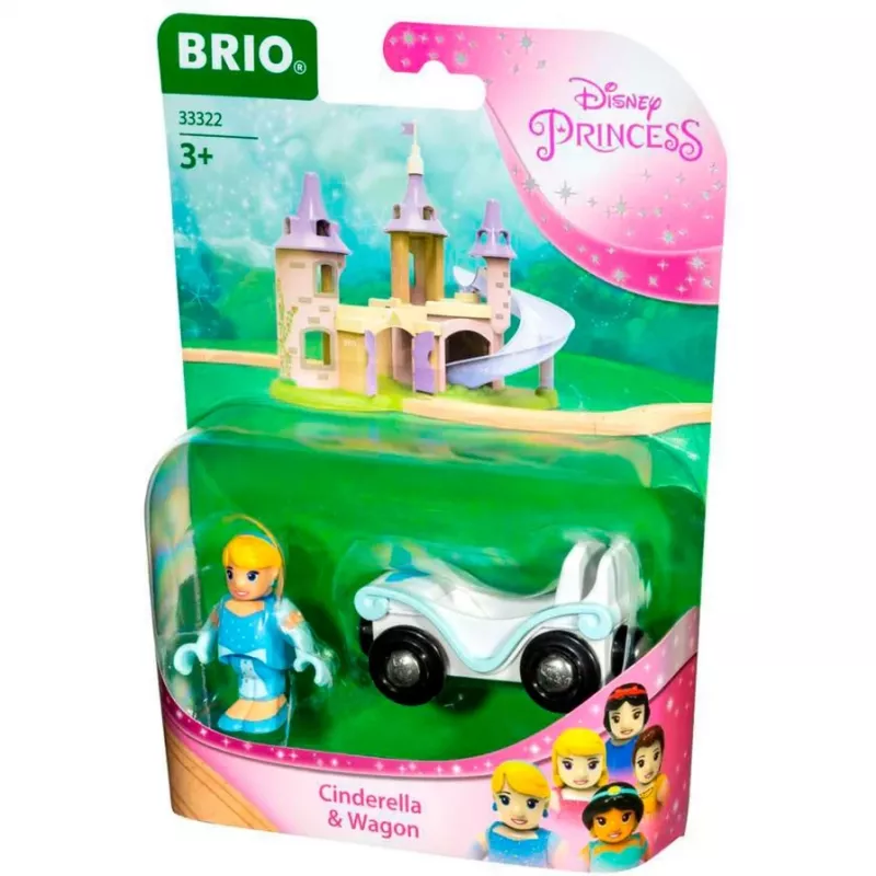 Ravensburger BRIO Disney Princess Cinderella & Wagon skalės modelio dalis / priedas, mėlyna / balta, amžius 3+