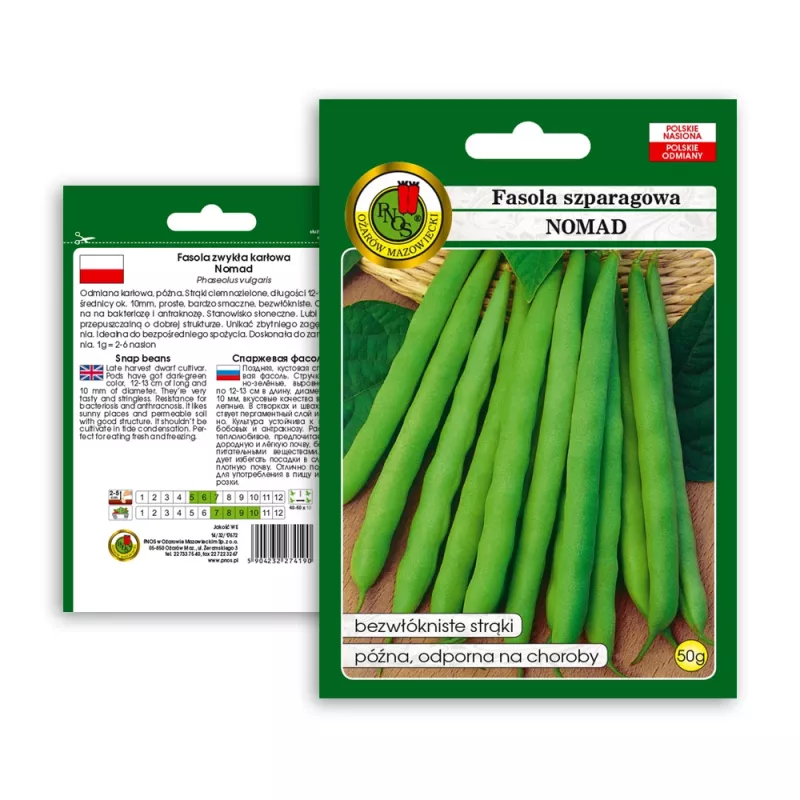 Nomad Green žemaūgių pupelių sėklos, 50g – daržovių sėklos