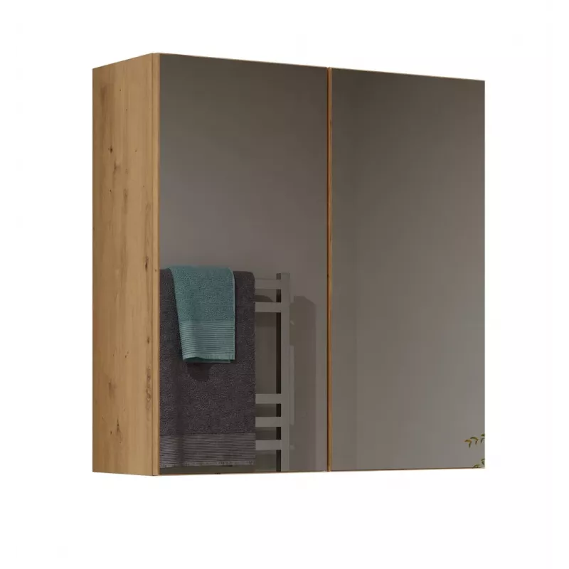 vonios spintelė viršutinė “top e shop POLA 2DL ARTISAN” — montuojama prie sienos, ąžuolas, 600×220×600 mm, 3 lentynos