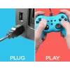 Laidinis valdiklis SUBSONIC SA5488-1 Neon Blue — skirtas Nintendo Switch, laidinis jungimas