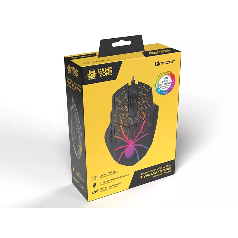 Pelė GAMEZONE Juoda Widow USB