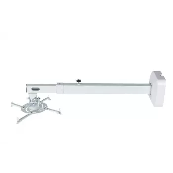 Sieninis laikiklis AVTEK WallMount Next 1200 — plieninis, baltas, teleskopinis, 360° pasukamas, pakreipiamas ±42°, maks. apkrova 20 kg