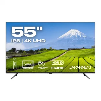 139,0cm/55 inch (3840x2160) JAPANNEXT JN-IPS550UHD60F 16:9 IPS 60Hz HDMI USB WLAN Garsiakalbis Juoda