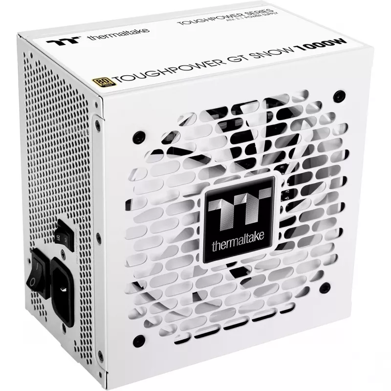 Maitinimo blokas PSU THERMALTAKE Toughpower GT Snow 1000W ATX 24-pin, 80 PLUS Gold, baltas, 120mm ventiliatorius