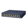 PLANET GSD-908HP - komutatorius - 8 x 10/100/1000 (PoE+) + 1 x 10/100/1000 (Uplink) - Stalinis - PoE+ (GSD-908HP)