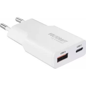 Voltcraft UC-1C1A30W01 USB įkroviklis 1x USB-A USB-C greitasis įkrovimas PD 3.0 baltas (VC-17012045)