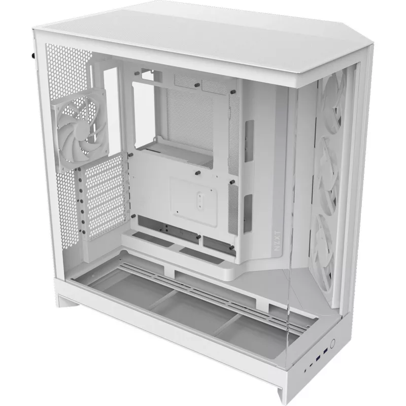 PC korpusas NZXT H9 Flow RGB Midi Tower baltas