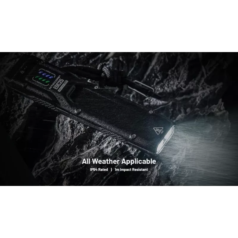 Taktinis žibintuvėlis Nitecore EDC25 — dvigubas LED, 15 lm, aliuminio korpusas, įkraunamas per USB, IP54, atsparus smūgiams, juodas
