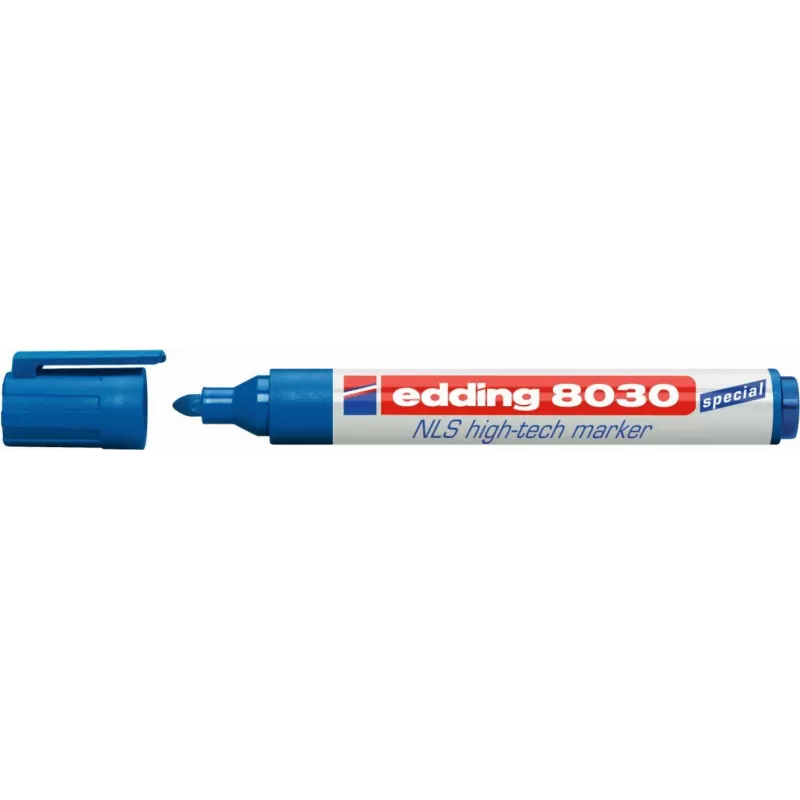 Nuolatinis žymeklis Edding 8030 NLS High-Tech apvalus antgalis mėlynas