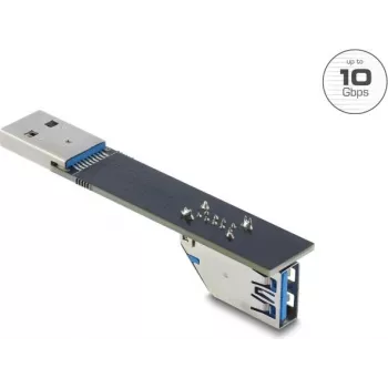 USB Type-A lyties keitiklio adapteris DELOCK 67422, Type-A į Type-A, juodas