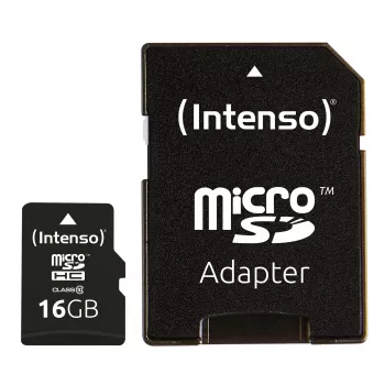 ATMINTINĖ MICRO SDHC 16GB C10/W/ADAPTER 3413470 INTENSO