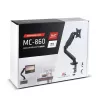 Monitoriaus laikiklis MACLEAN MC-860 stalinis laikiklis 27 colių (68,6 cm) ekranams, VESA 75x75–100x100, maks. apkrova 8 kg, juodas
