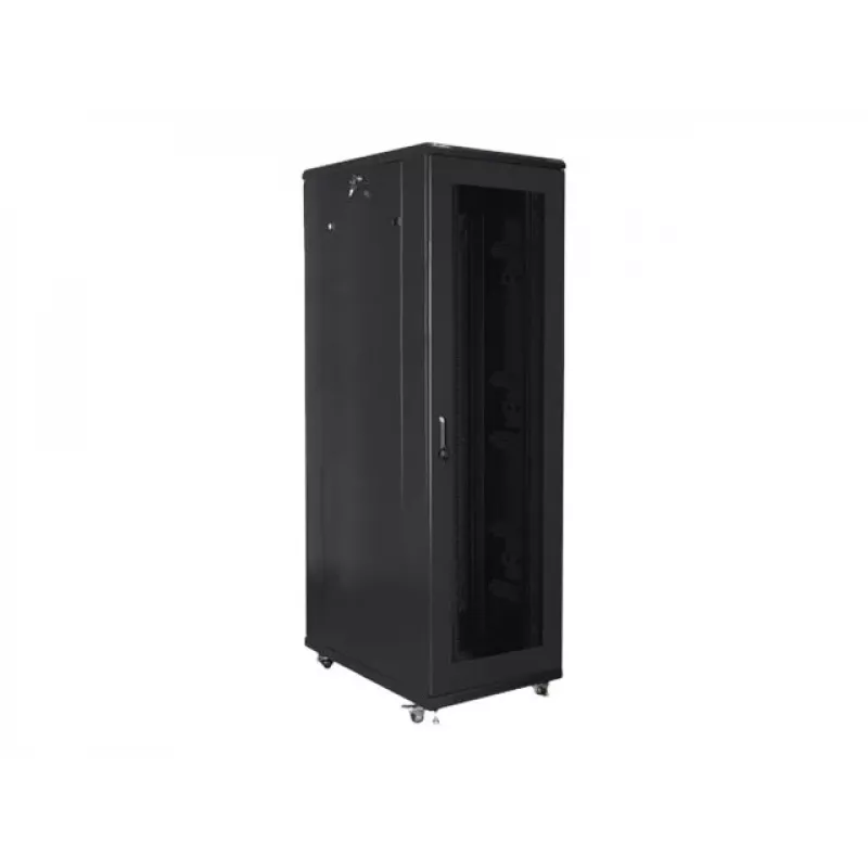Laisvai pastatomas stovas LANBERG FF01-8042-23B 42U 19 colių 800×1000 mm Juodas, 121 kg talpa