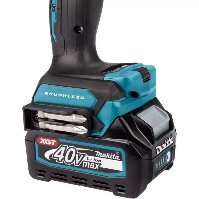 Makita HP001GD201 - Belaidis smūginis grąžtas/suktuvas - 2 greičių - Rakto griebtuvas 13 mm - 140 N·m - 2 baterijos, įkroviklis komplekte - 40 V (HP001GD201)
