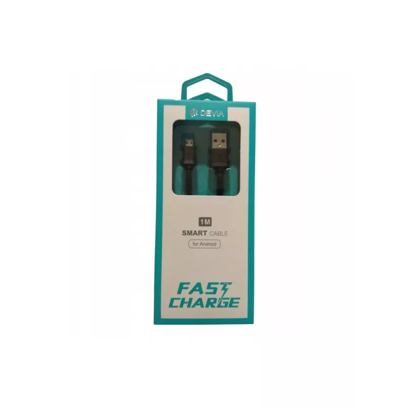 USB įkrovimo laidas Devia Micro Smart Series V2 5V 2.1A 1 m, juodas