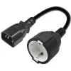 Maitinimo adapteris QOLTEC 53906 iš IEC 320 C14 į SCHUKO 16A 250V