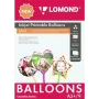 Lomond Rašaliniam Spausdintuvui Spausdinami Balionai A3+, 9 lapai (Kamuolys/Širdis/Žvaigždė) dvipusiai