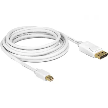 DeLOCK - DisplayPort laidas - Mini DisplayPort (V) - DisplayPort (V) - 3,0m - Balta (83483)