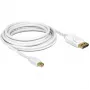 DeLOCK - DisplayPort laidas - Mini DisplayPort (V) - DisplayPort (V) - 3,0m - Balta (83483)