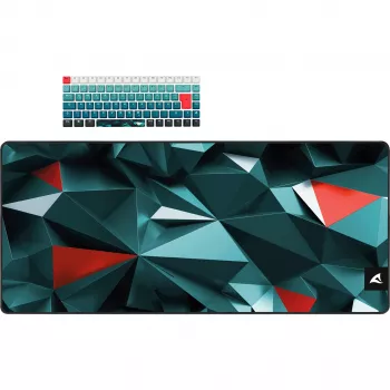 Klaviatūra Sharkoon SKILLER SGK50 S3 Design Bundle D1 pilkai žalia raudona — laidinė žaidimų klaviatūra, kompaktiškas išdėstymas