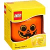LEGO Storage Head moliūgas, mažas, dėžutė oranžinė/juoda