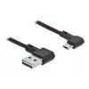 USB laidas DeLOCK EASY-USB 2.0 Type-A į Micro-B vyriškas 0,5 m juodas