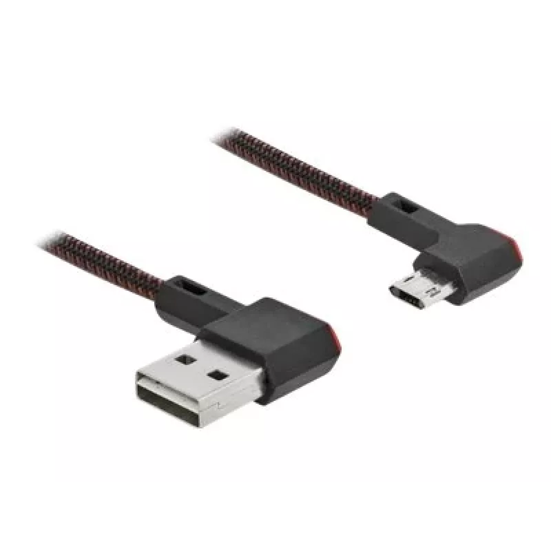 USB laidas DeLOCK EASY-USB 2.0 Type-A į Micro-B vyriškas 0,5 m juodas