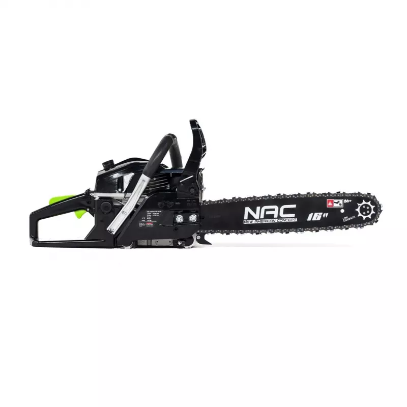 Benzininis grandininis pjūklas NAC CST45-40-02AC, 45 cm³, 1,9 kW (maks. 2,4 kW), 40 cm kreipiamoji juosta, 66 grandys, 1,5 mm grandinė