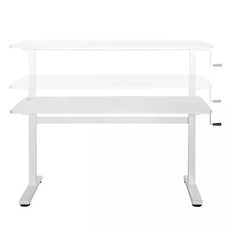 Rankinio aukščio reguliavimo stalas Ergo Office, maks. 40 kg, maks. aukštis 117 cm, su stalviršiu darbui stovint ir sėdint, ER-401 W