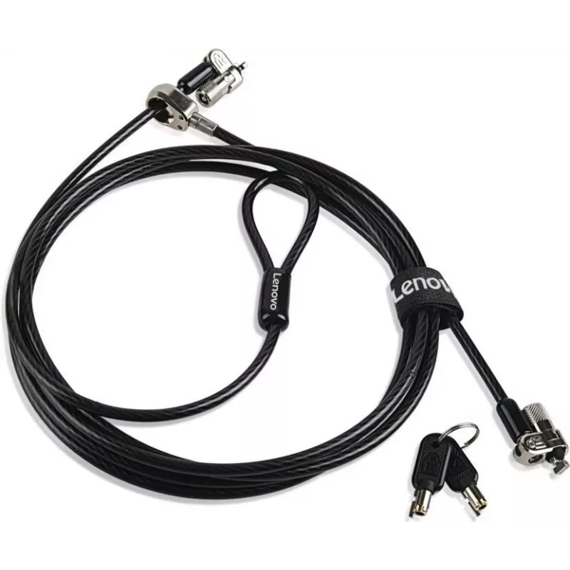 Kabelinė spyna Lenovo 4XE1L68273 juoda 1,8 m raktas Kensington
