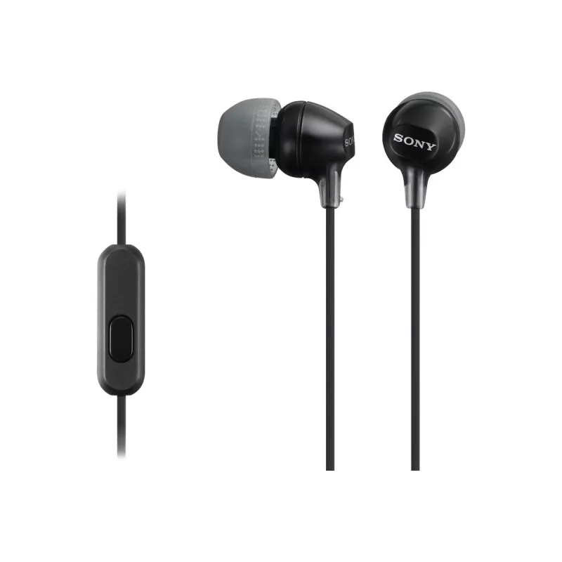 Sony MDR-EX15AP, laidinis, 8 - 22000 Hz, skambučiai/muzika, 3 g, ausinės, juodos