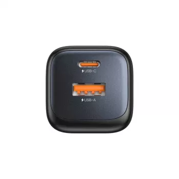 Sieninis įkroviklis Unitek P1128ABK01-EU — 2 prievadų GaN USB‑C ir USB‑A, bendra 20 W, juodas