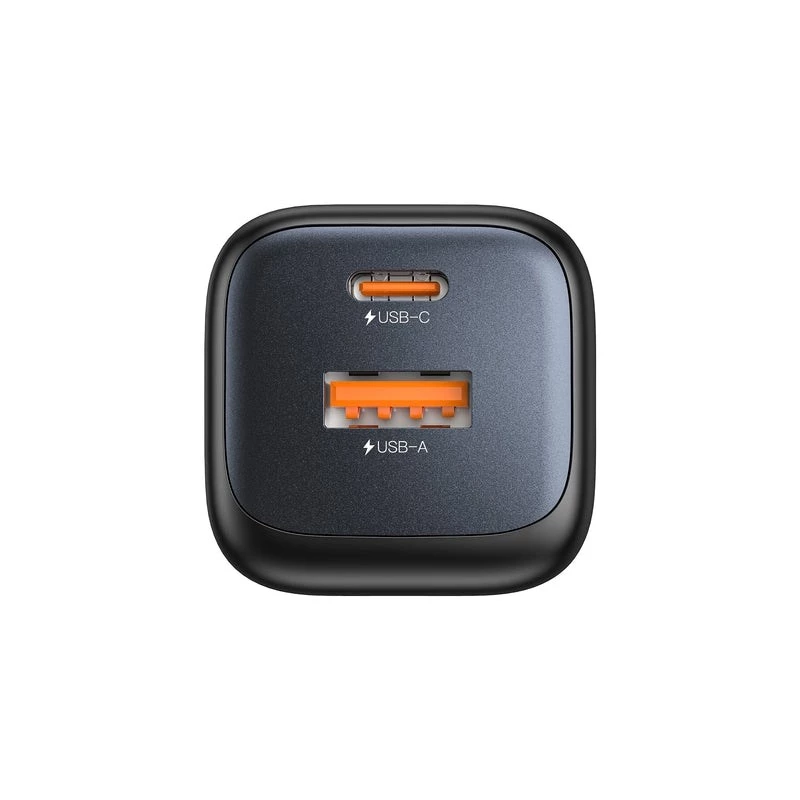 Sieninis įkroviklis Unitek P1128ABK01-EU — 2 prievadų GaN USB‑C ir USB‑A, bendra 20 W, juodas