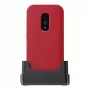 „Doro Leva E22“ mygtukinis telefonas, atverčiamas, 2,8 colio (7,11 cm) ekranas, viena SIM, 0,3 MP kamera, 1150 mAh, 127,8 g, raudona/baltas