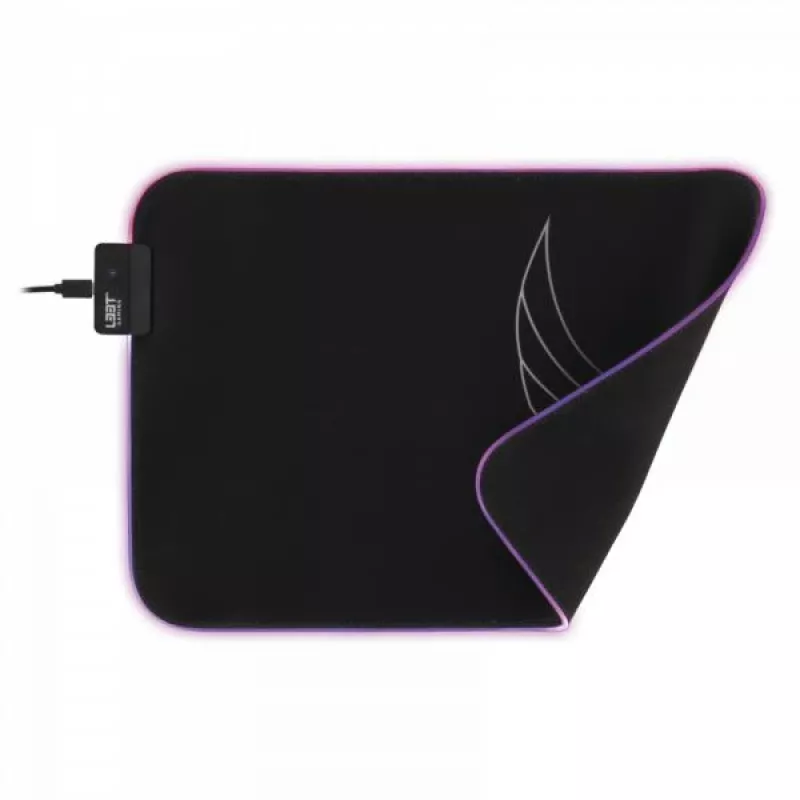 L33T Gaming 160405 Karlvagn RGB Gaming pelėdų kilimėlis, vidutinio dydžio, greitas paviršius. 355 x 255 x 3 mm, juoda
